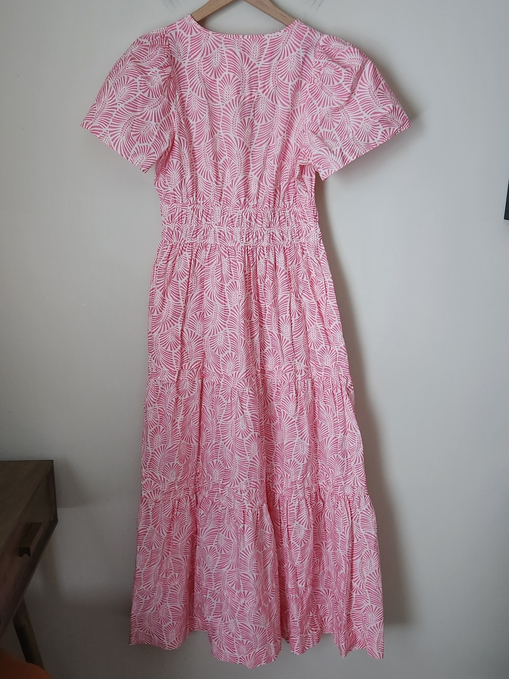 Anthropologie | The Somerset 100% Cotton Maxi Dress Raspberry Motif - Size S - Picture 8 of 12